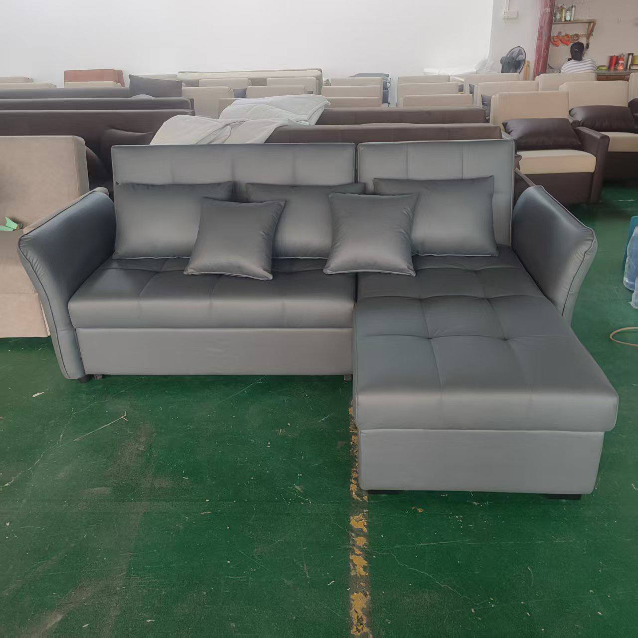 Carra L Shape Sofa Bed with Storage 225cm dark grey Carra L Shape Sofa Bed with Storage 225cm dark grey