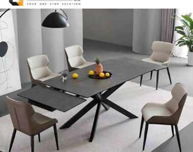 Jill Sintered Stone Side Extension Extendable Dining Table