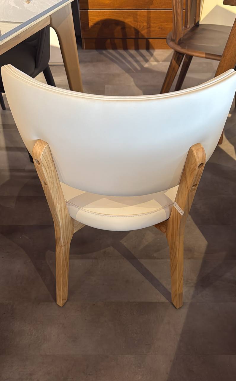 NC9204W Oak Wood Dining Chair back view NC9204W Oak Wood Dining Chair back view