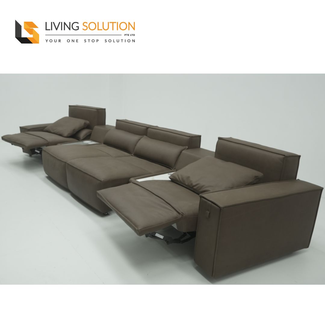 Xata Leather or Fabric Recliner Sofa Home Theater Incliner