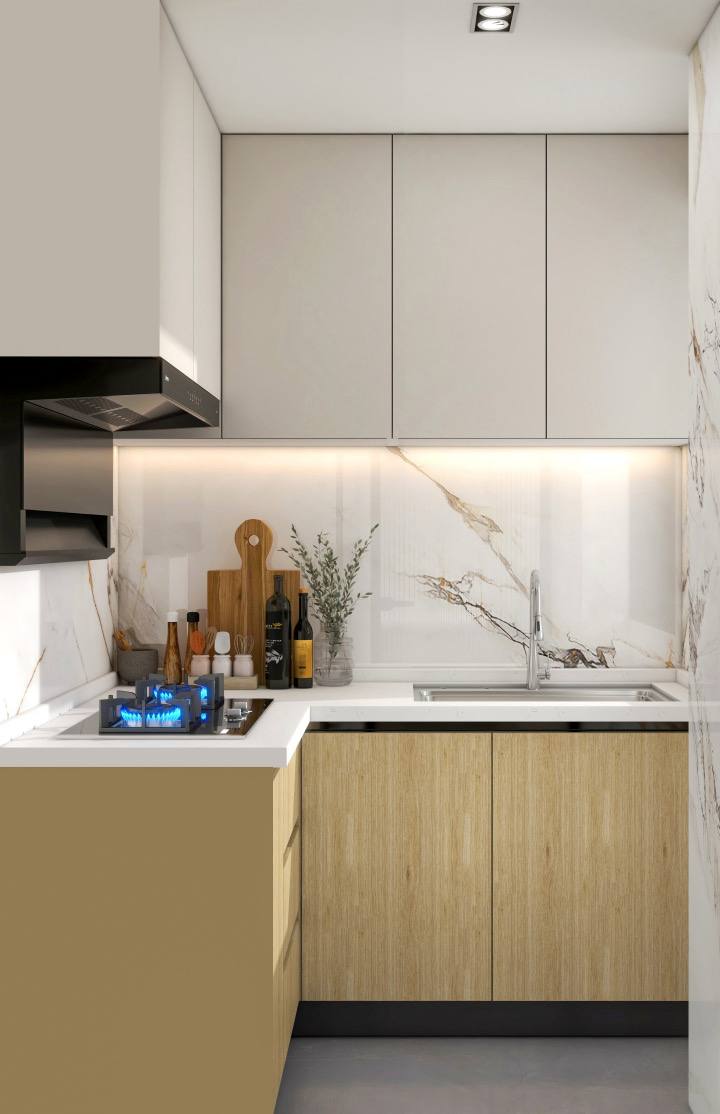 Custom Kitchen Cabinet White Wood Theme Living Solution in Singapore - Custom Kitchen Cabinet White Wood Theme Living Solution in Singapore