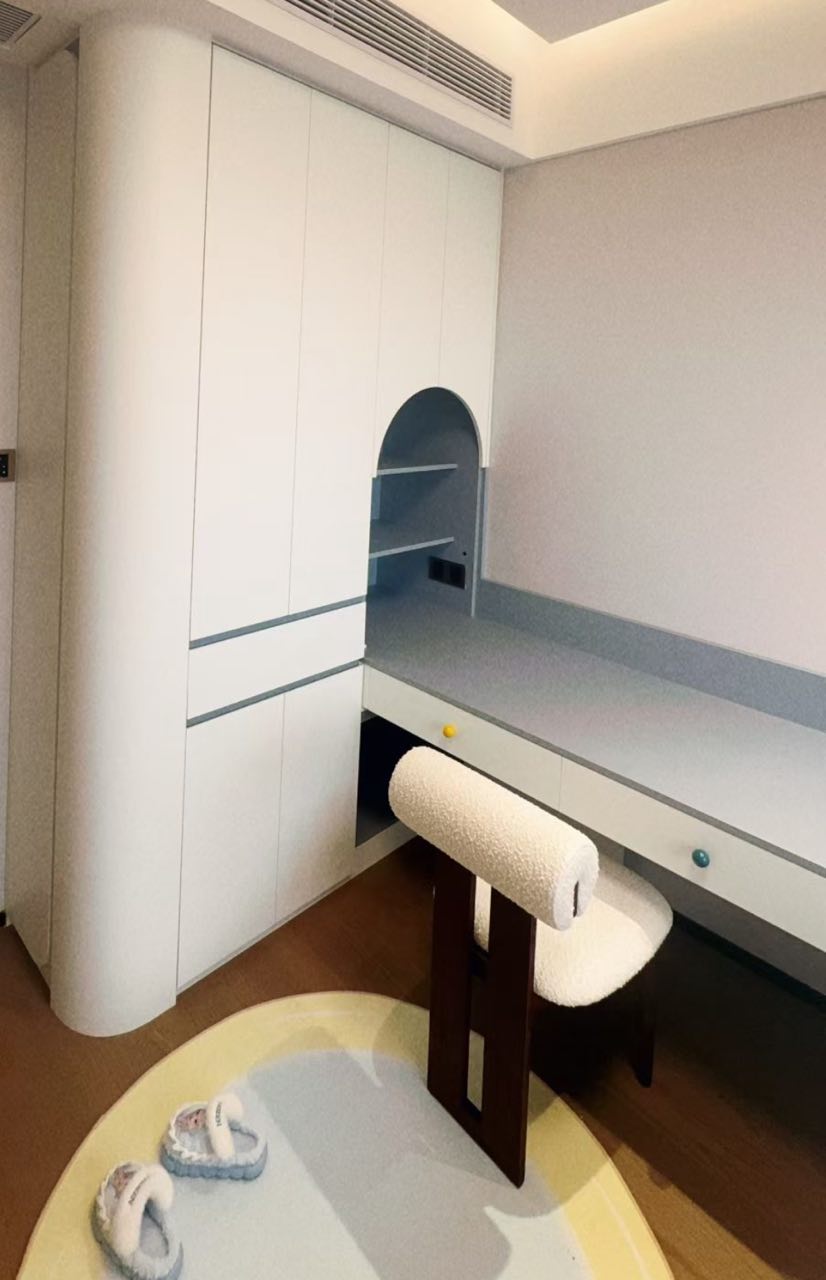 Custom Aluminium Wardrobe with study table Custom Aluminium Wardrobe with study table