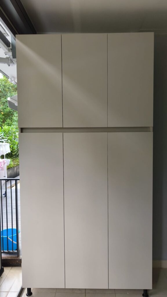 Customised Aluminium Outdoor Tall Cabinet installed delivered at customer home