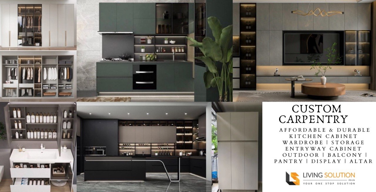 Custom Carpentry Stainless Steel Alumiunium Wood Living Solution Your One Stop Solution in Singapore
