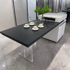 Custom Island Dining Table with acrylic