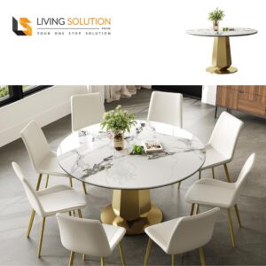 Irie Sintered Stone Round Dining Table