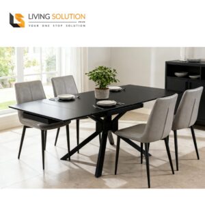 Ziya Sintered Stone Extendable Dining Table -Side Extension