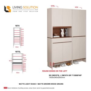 Cielo Tall Shoe Cabinet Shoe Rack - 143cm