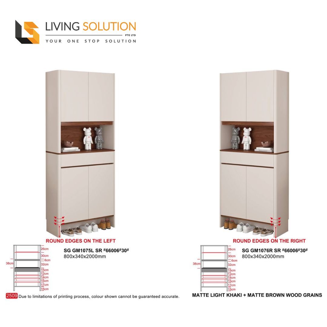 Cielo Tall Shoe Cabinet Shoe Rack - 80cm