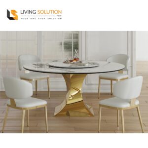 Patte Round Sintered Stone Dining Table