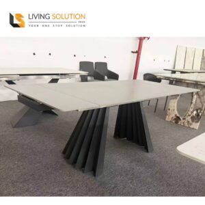 Skye Sintered Stone Extendable Dining Table -Side Extension