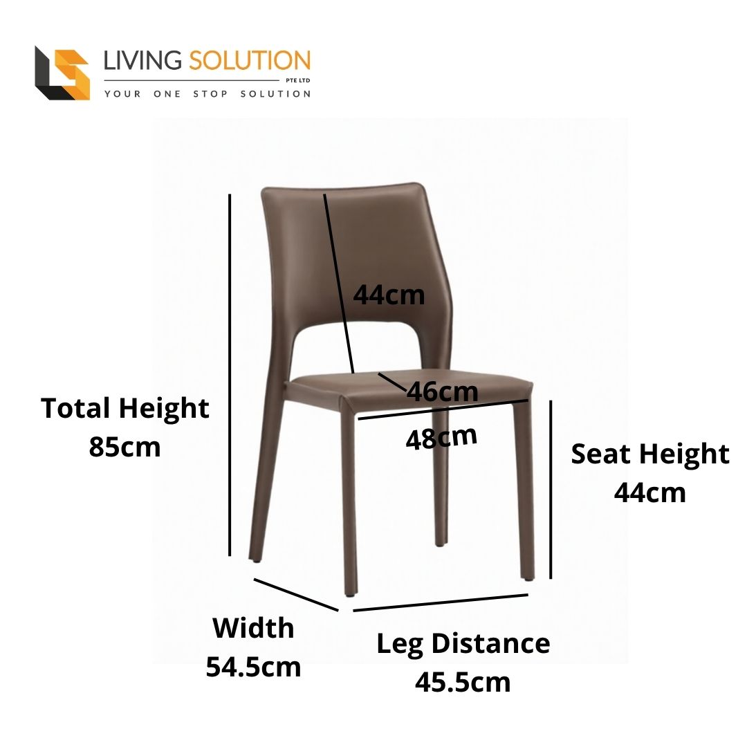 dimension of Maia Saddle Leather Dining Chair dimension of Maia Saddle Leather Dining Chair