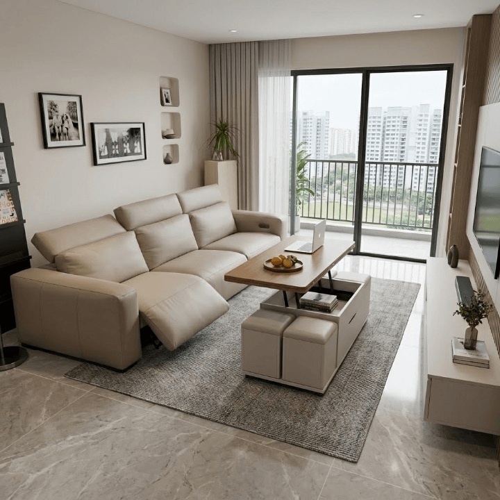 Ada Multi Functional Lift Top Coffee Table - Living Solution Pte Ltd