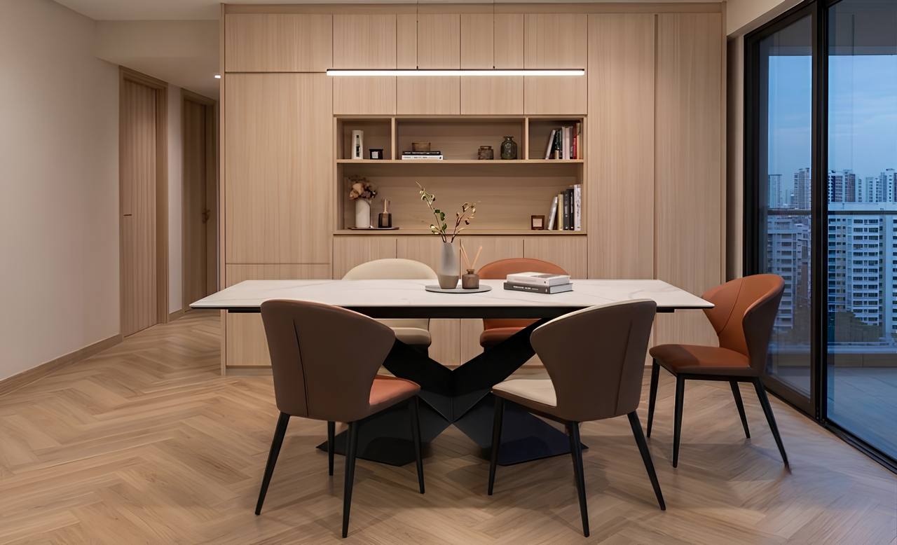 Aris Sintered Stone Extendable Dining Table – Side Extension and NC9103 Dining Chair Aris Sintered Stone Extendable Dining Table – Side Extension and NC9103 Dining Chair
