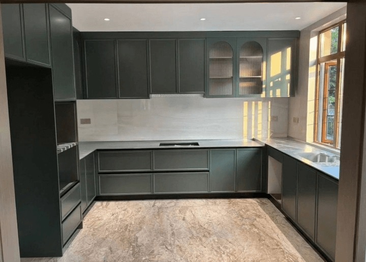 Premium Shaker Style Cabinet SUS 304 Modular Stainless Kitchen Cabinet