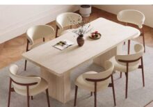 Romano Sintered Stone Wooden Dining Table