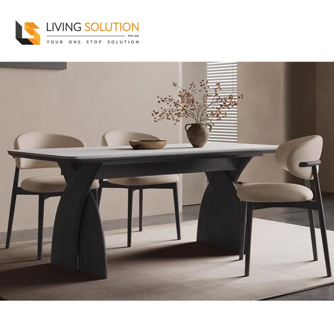 Spade Sintered Stone Ash Wood Dining Table Spade Sintered Stone Ash Wood Dining Table