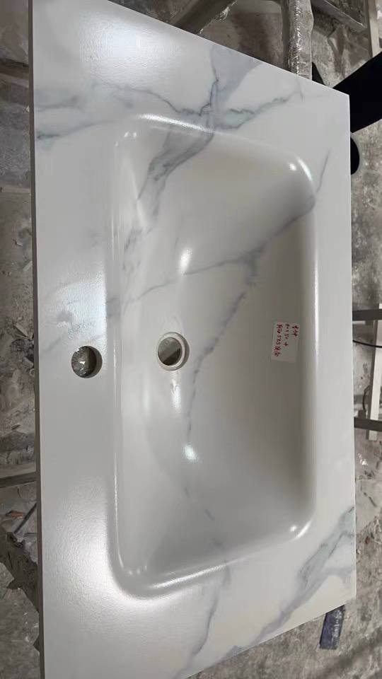 Sintered Stone Countertop with sintered stone integrated sink Sintered Stone Countertop with sintered stone integrated sink